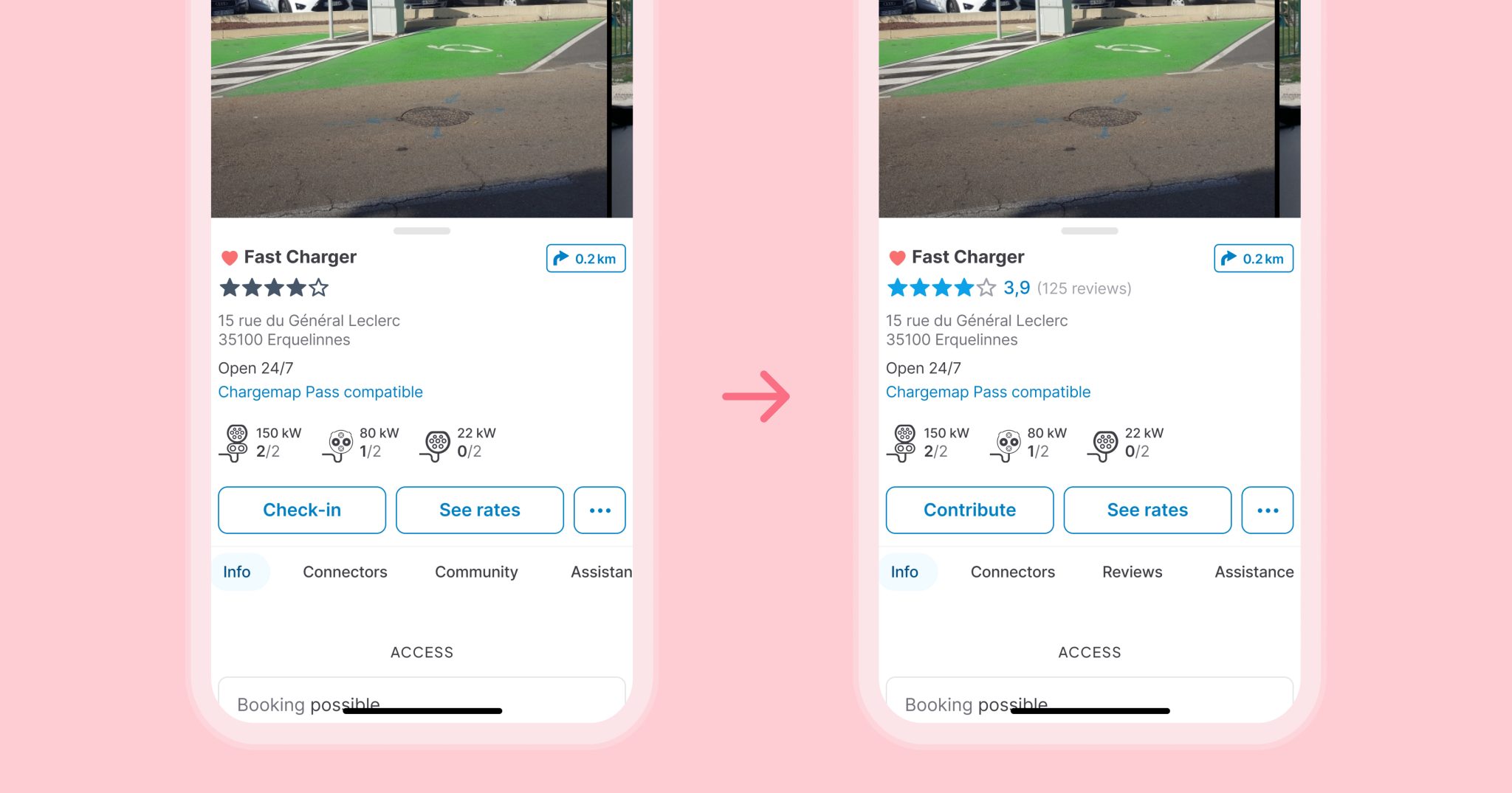 Chargemap rating system for an enhanced charging experience