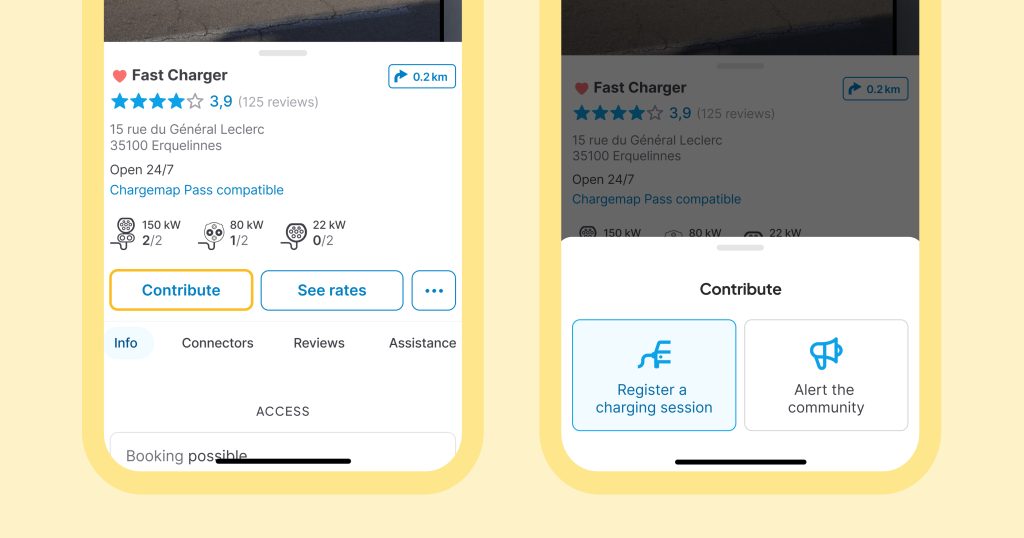 Contribute by registering a charging session in chargemap