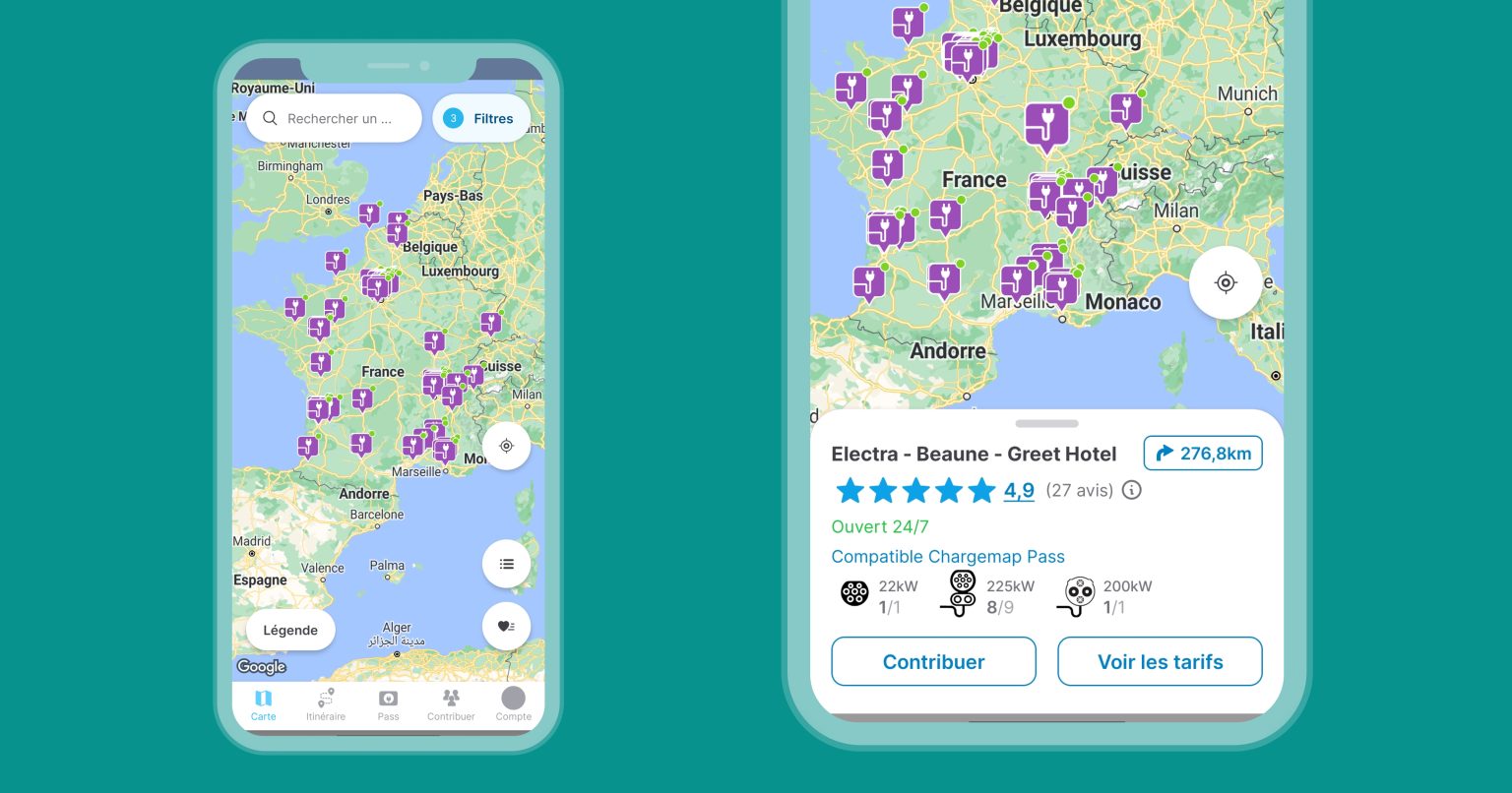 Rechargez sur les bornes Electra via Chargemap