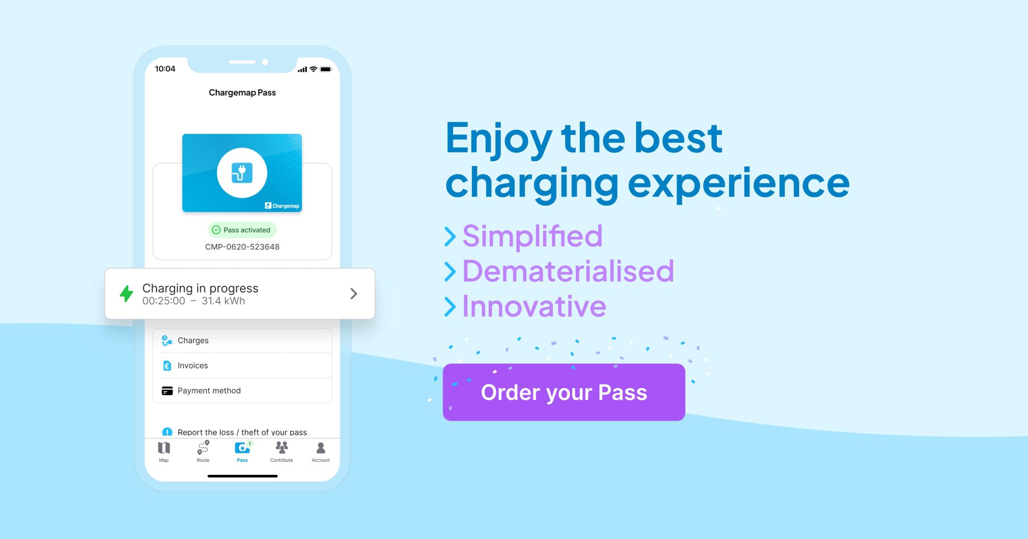 Start a charging session from the Chargemap mobile app