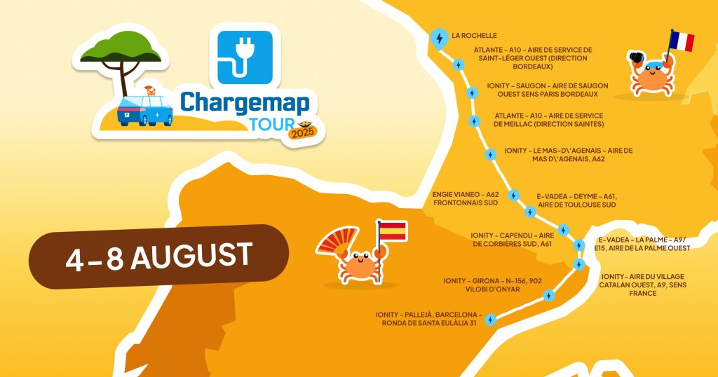 Strecke der Chargemap Tour 2025