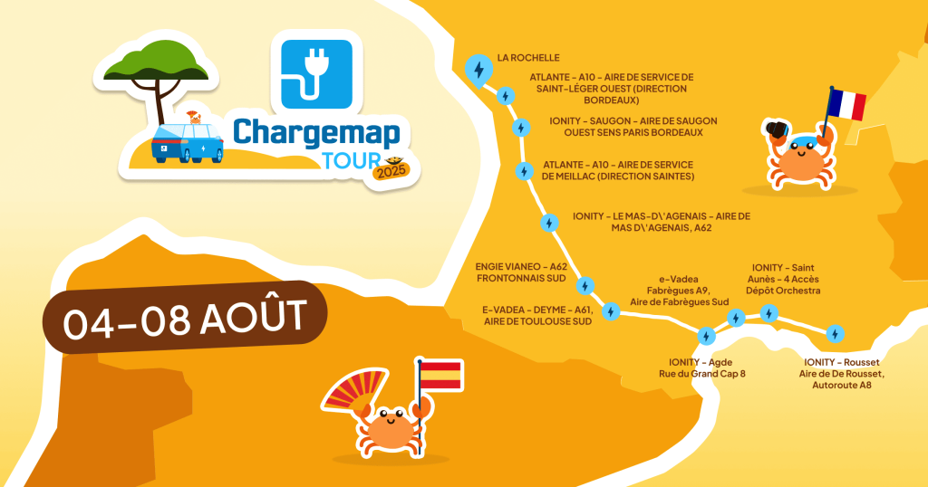 Parcours du Chargemap Tour 2025